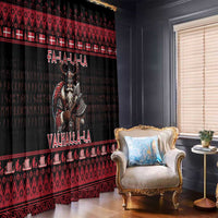 Denmark Santa Viking Christmas Window Curtain Julemanden Goes Viking - Wonder Print Shop
