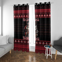 Denmark Santa Viking Christmas Window Curtain Julemanden Goes Viking - Wonder Print Shop