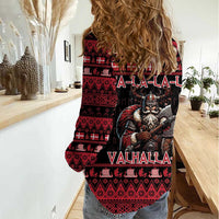 Denmark Santa Viking Christmas Women Casual Shirt Julemanden Goes Viking - Wonder Print Shop