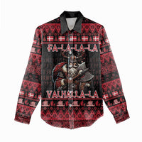 Denmark Santa Viking Christmas Women Casual Shirt Julemanden Goes Viking - Wonder Print Shop