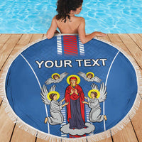 Personalized Belarus Beach Blanket Coat Of Arms Minsk Capital