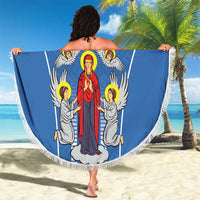 Personalized Belarus Beach Blanket Coat Of Arms Minsk Capital