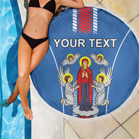 Personalized Belarus Beach Blanket Coat Of Arms Minsk Capital