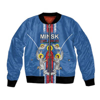 Personalized Belarus Bomber Jacket Coat Of Arms Minsk Capital