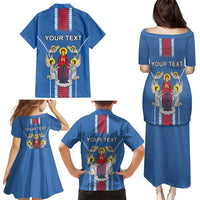 Personalized Belarus Family Matching Puletasi and Hawaiian Shirt Coat Of Arms Minsk Capital
