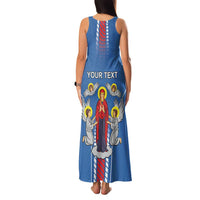 Personalized Belarus Family Matching Tank Maxi Dress and Hawaiian Shirt Coat Of Arms Minsk Capital