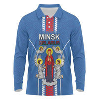 Personalized Belarus Long Sleeve Polo Shirt Coat Of Arms Minsk Capital