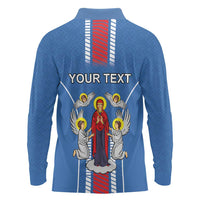 Personalized Belarus Long Sleeve Polo Shirt Coat Of Arms Minsk Capital