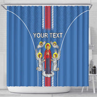 Personalized Belarus Shower Curtain Coat Of Arms Minsk Capital