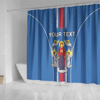 Personalized Belarus Shower Curtain Coat Of Arms Minsk Capital