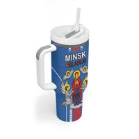 Personalized Belarus Tumbler With Handle Coat Of Arms Minsk Capital
