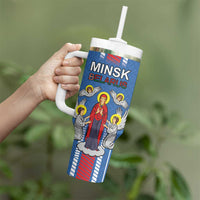 Personalized Belarus Tumbler With Handle Coat Of Arms Minsk Capital