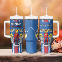 Personalized Belarus Tumbler With Handle Coat Of Arms Minsk Capital