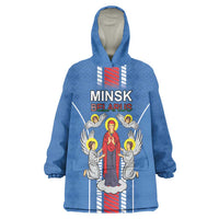 Personalized Belarus Wearable Blanket Hoodie Coat Of Arms Minsk Capital
