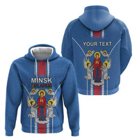 Personalized Belarus Zip Hoodie Coat Of Arms Minsk Capital