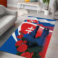 Slovakia Independence Day Area Rug Devín Castle Nad Tatrou sa blyska