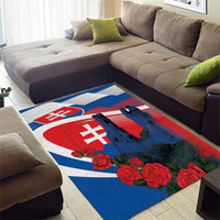 Slovakia Independence Day Area Rug Devín Castle Nad Tatrou sa blyska