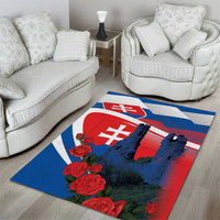 Slovakia Independence Day Area Rug Devín Castle Nad Tatrou sa blyska