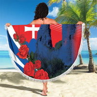 Slovakia Independence Day Beach Blanket Devín Castle Nad Tatrou sa blyska