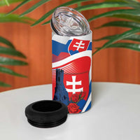 Slovakia Independence Day 4 in 1 Can Cooler Tumbler Devín Castle Nad Tatrou sa blyska