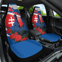Slovakia Independence Day Car Seat Cover Devín Castle Nad Tatrou sa blyska