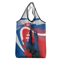 Slovakia Independence Day Grocery Bag Devín Castle Nad Tatrou sa blyska
