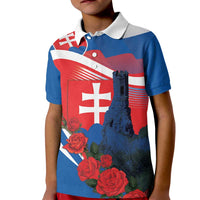 Slovakia Independence Day Kid Polo Shirt Devín Castle Nad Tatrou sa blyska