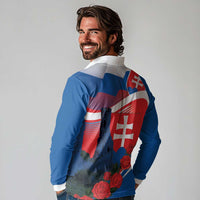 Slovakia Independence Day Long Sleeve Polo Shirt Devín Castle Nad Tatrou sa blyska