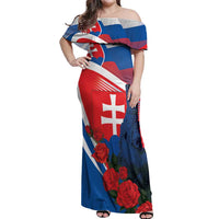 Slovakia Independence Day Off Shoulder Maxi Dress Devín Castle Nad Tatrou sa blyska