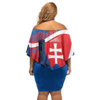 Slovakia Independence Day Off Shoulder Short Dress Devín Castle Nad Tatrou sa blyska