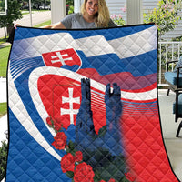 Slovakia Independence Day Quilt Devín Castle Nad Tatrou sa blyska
