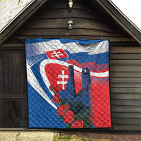 Slovakia Independence Day Quilt Devín Castle Nad Tatrou sa blyska