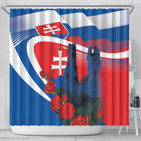 Slovakia Independence Day Shower Curtain Devín Castle Nad Tatrou sa blyska
