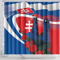 Slovakia Independence Day Shower Curtain Devín Castle Nad Tatrou sa blyska