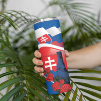 Slovakia Independence Day Skinny Tumbler Devín Castle Nad Tatrou sa blyska