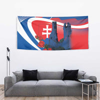 Slovakia Independence Day Tapestry Devín Castle Nad Tatrou sa blyska