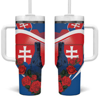 Slovakia Independence Day Tumbler With Handle Devín Castle Nad Tatrou sa blyska