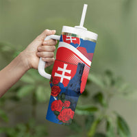 Slovakia Independence Day Tumbler With Handle Devín Castle Nad Tatrou sa blyska