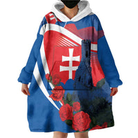 Slovakia Independence Day Wearable Blanket Hoodie Devín Castle Nad Tatrou sa blyska