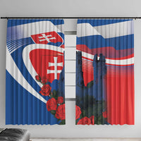 Slovakia Independence Day Window Curtain Devín Castle Nad Tatrou sa blyska