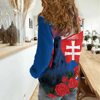 Slovakia Independence Day Women Casual Shirt Devín Castle Nad Tatrou sa blyska