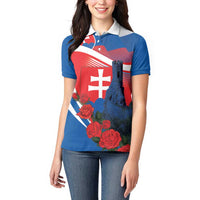 Slovakia Independence Day Women Polo Shirt Devín Castle Nad Tatrou sa blyska