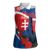 Slovakia Independence Day Women Sleeveless Polo Shirt Devín Castle Nad Tatrou sa blyska