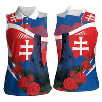 Slovakia Independence Day Women Sleeveless Polo Shirt Devín Castle Nad Tatrou sa blyska