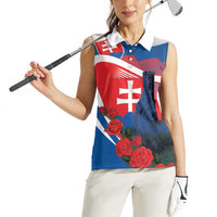 Slovakia Independence Day Women Sleeveless Polo Shirt Devín Castle Nad Tatrou sa blyska