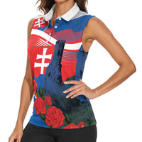 Slovakia Independence Day Women Sleeveless Polo Shirt Devín Castle Nad Tatrou sa blyska
