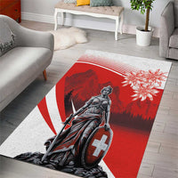 Switzerland Swiss National Day Area Rug Helvetia Matterhorn