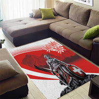 Switzerland Swiss National Day Area Rug Helvetia Matterhorn