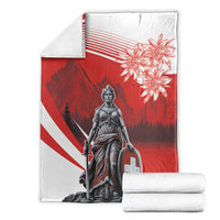 Switzerland Swiss National Day Blanket Helvetia Matterhorn