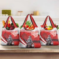 Switzerland Swiss National Day Grocery Bag Helvetia Matterhorn